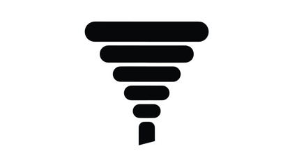 Tornado weather symbol icon graphic black white simple modern abstract natural disaster sign