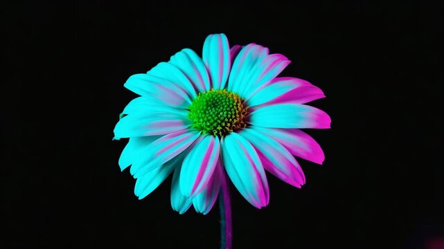 A flower with colors that vibrate uncomfortably when viewedflower colors vibrating slowly 4K