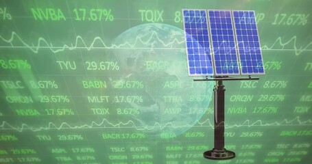 Animation of statistics and data processing over construction site - Powered by Adobe