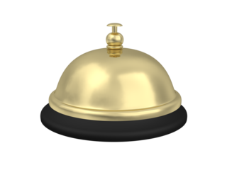 Call bell. Isolated. Reception bell. 3d illustration.