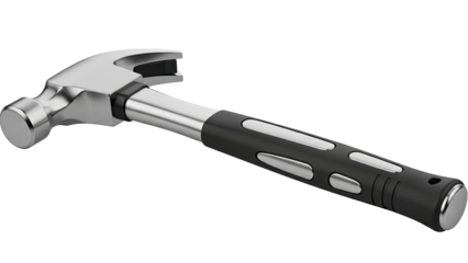 Claw Hammer with Black and Silver Handle