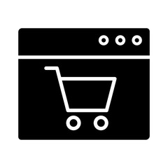 Shopping icon vector. Online shopping Illustration sign. Purchases symbol. Sale logo.