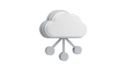 Layered Cloud Icon with Droplets