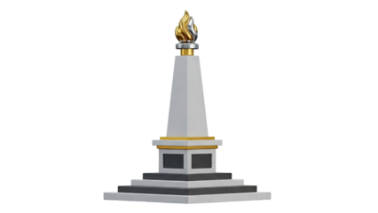 Monas Monument with Golden Flame