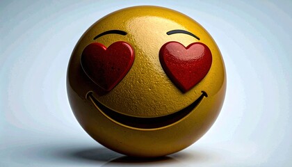Emoji with Heart Eyes - A Symbol of Love and Affection.