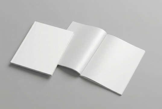 Blank magazines mockup on gray background