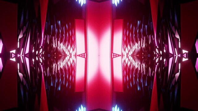 Newest party pinky with blue glare kaleidoscope VJ loop background