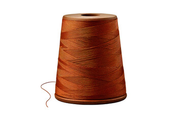 Spool of Brown thread isolated on transparent or white background