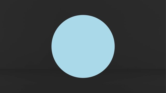 Elegant minimalist animation of a light blue circle on a dark gray background with subtle texture