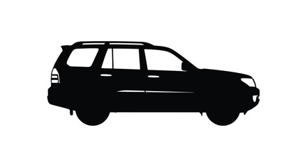 A striking black suv vehicle side view a captivating silhouette © Rita