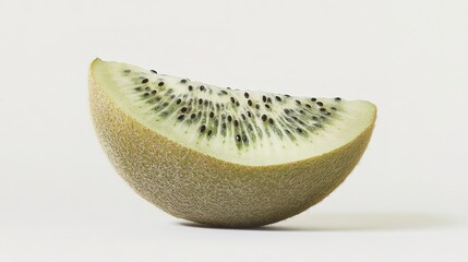 Kiwi slice against white background