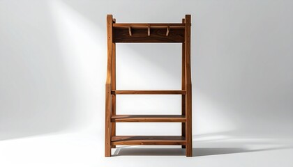 Elegant Wooden Hall Tree with Shelves and Hooks for Entryway Organization.