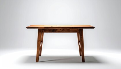 Elegant Wooden Table with Sleek Design and Warm Tones.