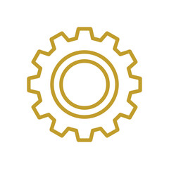 Cogwheel group black vector icon. Gear set simple glyph web symbol. Editable design vector illustration.