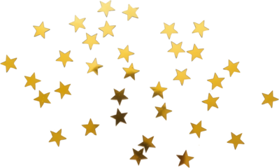 Numerous Small Golden Five Pointed Stars Scattered Across A Transparent Background Creating A Festive And Celebratory Atmosphere Gold Stars Star Confetti Golden Glitter Transparent Background