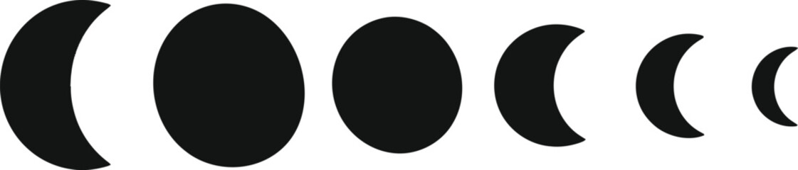 Phases of the moon illustration