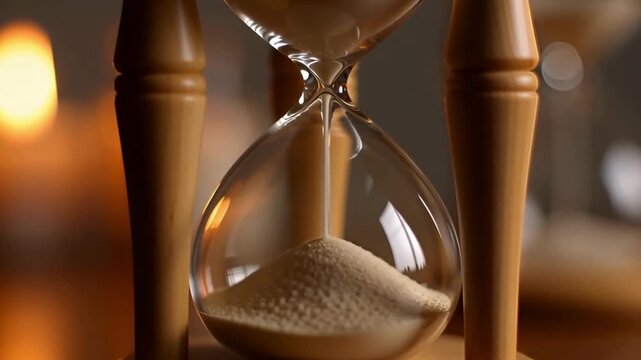 hourglass counting time, sand timer