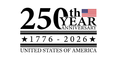 Fototapeta na wymiar 250th anniversary USA Background Logo