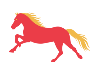 Happy Chinese New Year Decorative Year of the Horse Chinese Zodiac Concept for Lunar New Year 2026