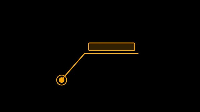 Technology Lower third animation of media person or tv news title, news studio animation of call out box text technology animated on black background. Hud callout rectangle text box animation