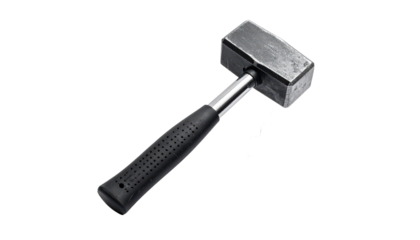 Sledge Hammer With Black Handle Isolated On Transparent Background Heavy Duty Tool For Demolition Construction And Industrial Applications