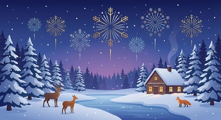 Naklejka premium happy-holidays-vintage-holiday-typography.jpg 