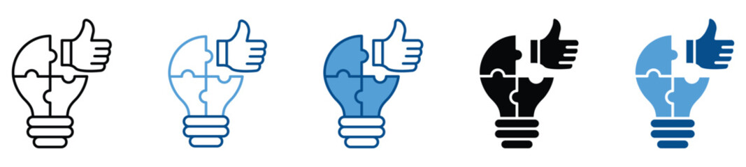 Solution icon set in multiple styles