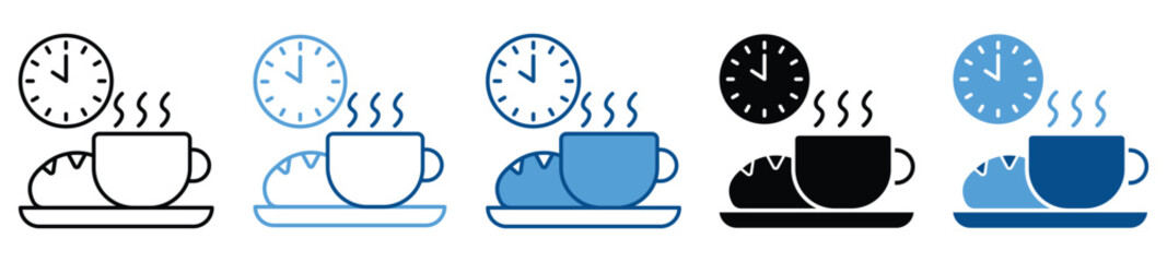 Coffee Break icon set in multiple styles