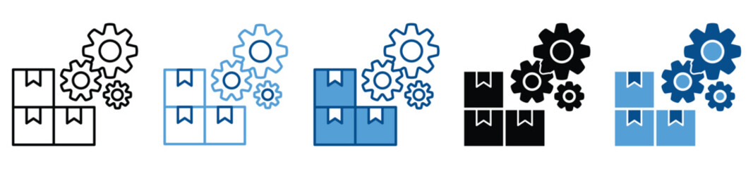 Product Management icon set in multiple styles