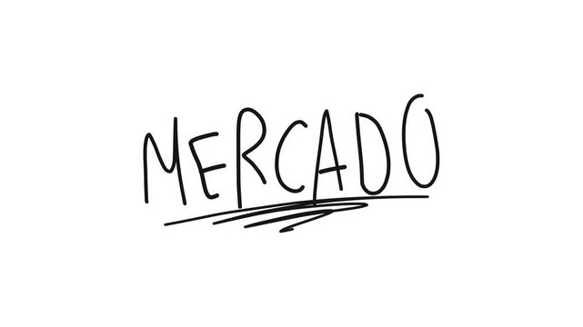 video de la palabra gracias escrita a mano sobre fondo blanco