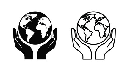 Hands cradling the earth a symbol of protection and global responsibility