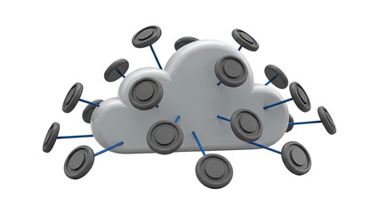 3D Cloud with connected circular elements