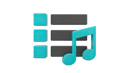 3D Music Playlist Icon