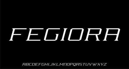 FEGIORA modern geometric circular font with rounded edges.