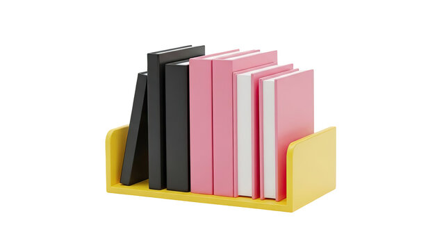 Books in a Yellow Bookend