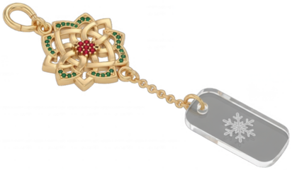 Celtic Knot png Ruby Emerald cutout Jewelry Pendant png Charm Necklace cutout Winter Snowflake png Dog Tag cutout isolatedtransparent background image