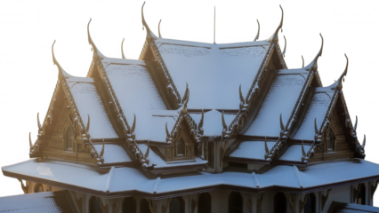 Thai Temple png Siamese Architecture cutout Pagoda Roof png Buddhist Temple cutout Asian Building png Oriental Structure cutout Sacred Shrine png