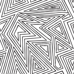 Black and White Linear Geometric Seamless pattern