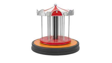 Red and Silver Carousel Decoration