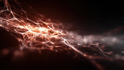 Abstract network background with glowing nodes
