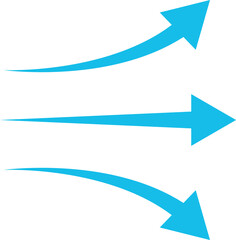 Air flow arrows collection. Wind stream, fresh water direction, conditioner or filter system infographic elements. Vector arrow icons set
