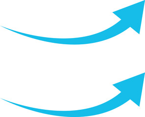 Air flow arrows collection. Wind stream, fresh water direction, conditioner or filter system infographic elements. Vector arrow icons set