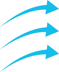 Air flow arrows collection. Wind stream, fresh water direction, conditioner or filter system infographic elements. Vector arrow icons set