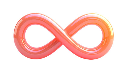 Naklejka premium A glossy, gradient-colored infinity symbol against a black background