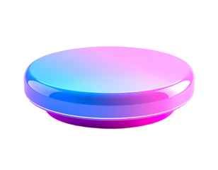 A 3D rendered, luminous, disc-shaped object with a gradient