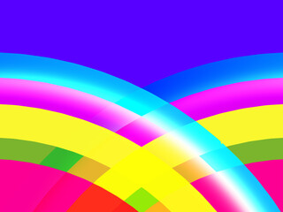 Obraz premium SIMPLE DYNAMIC LINE art design with aesthetic colourful background