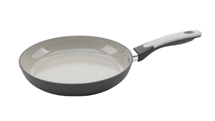 Gray Ceramic Frying Pan with Ergonomic Handle