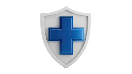 Shield with Blue Medical Cross
