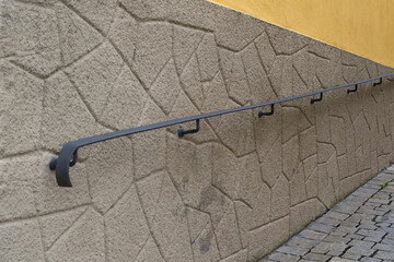 Hauswand mit Gel&auml;nder, Handlauf, Deutschland