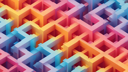 Colorful geometric maze